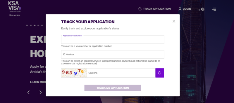 KSA check visa status