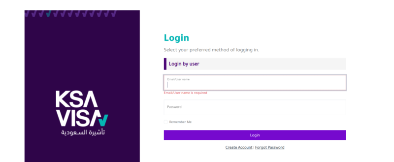 KSA log in