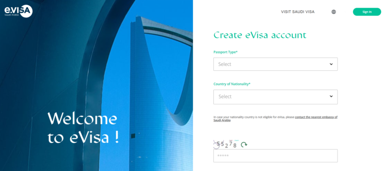 Visit Saudi Create Account