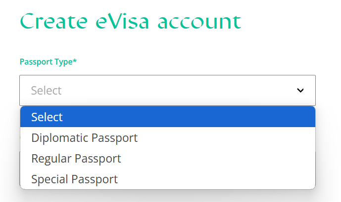 Visit Saudi passport type