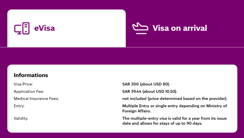 evisa visit saudi
